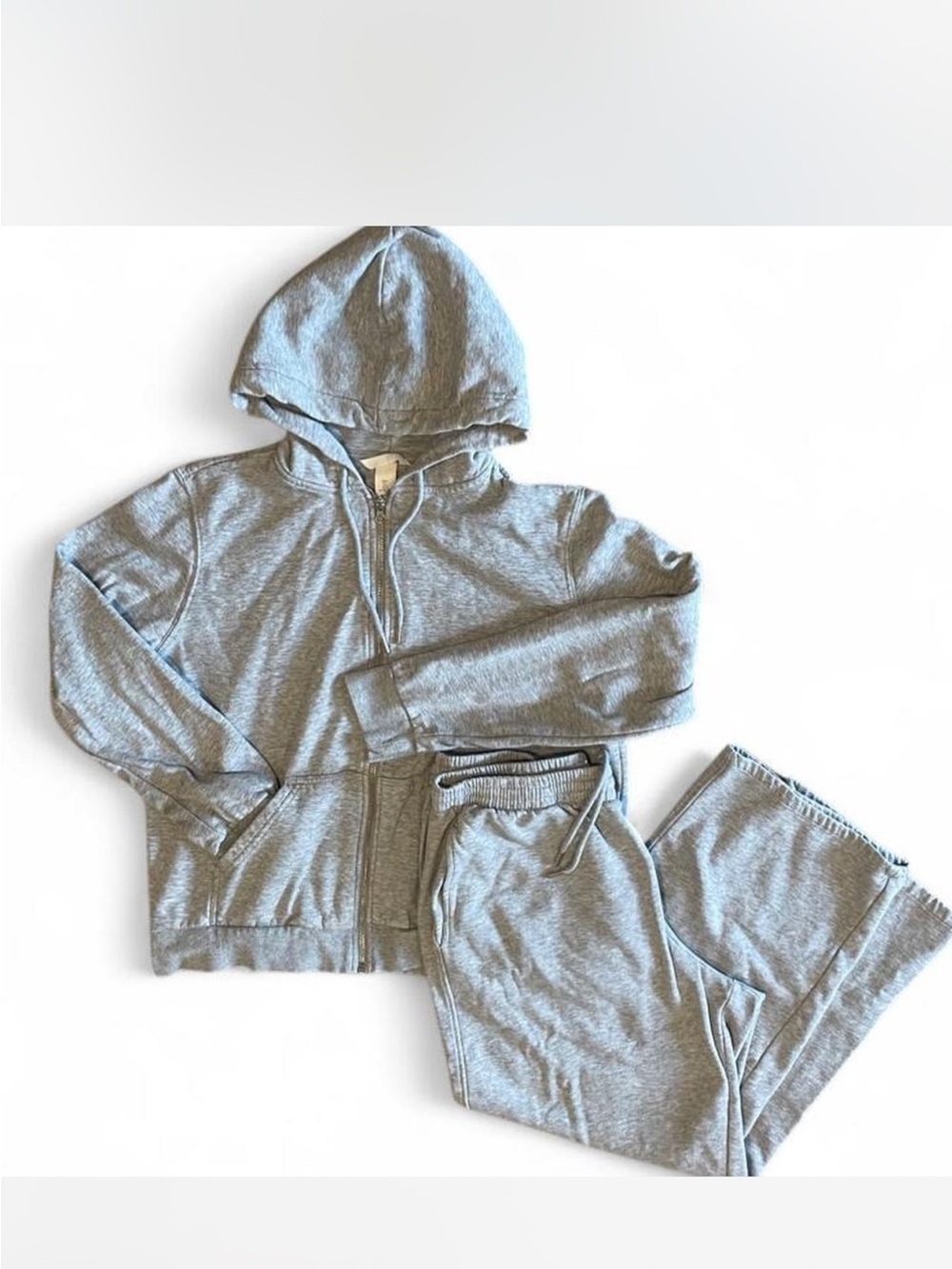 Women Gray Hooded Sweatshirt & Jogger Set